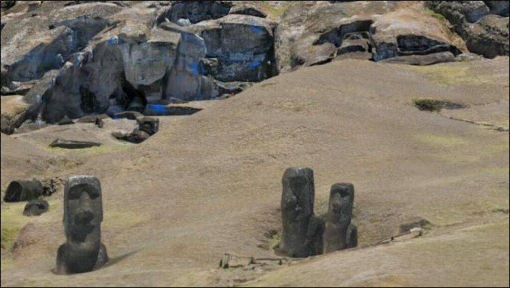 3D модель показывает, как создавались статуи на Пасхальном острове
