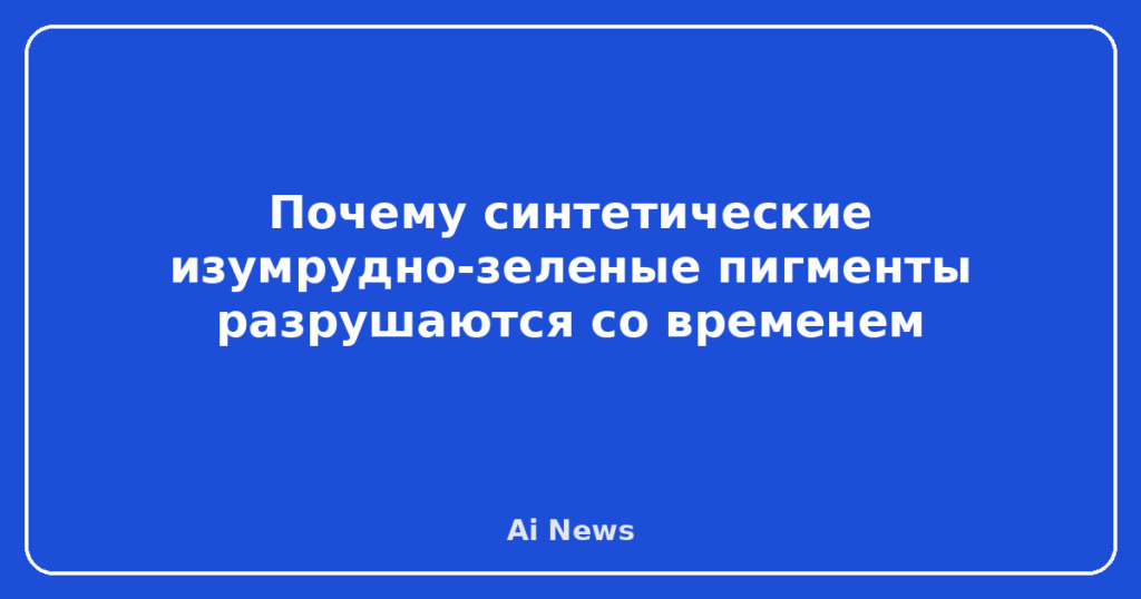 Почему синтетические изумрудно-зеленые пигменты разрушаются со временем