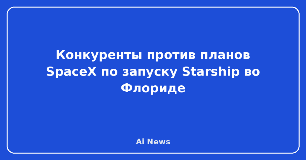 Конкуренты против планов SpaceX по запуску Starship во Флориде