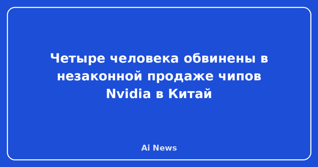 Четыре человека обвинены в незаконной продаже чипов Nvidia в Китай